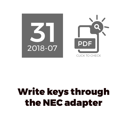 Write keys through the NEC adapter